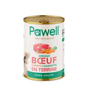 Pâtée CBD au boeuf pour chien Pawell